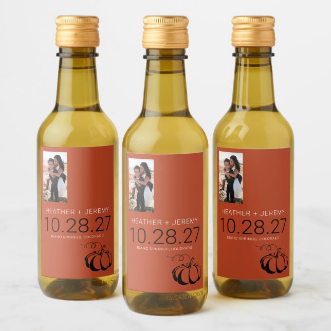 Pumpkin Spice Mini Wine Label (Bottles)