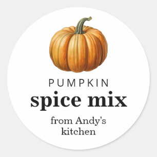 Pumpkin spice mix homemade canning label 