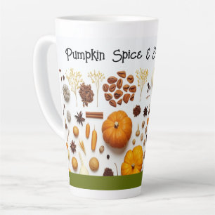 Pumpkin Spice Monogram Latte Mug