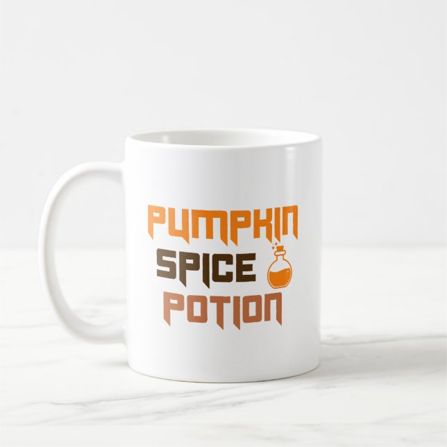 Pumpkin Spice Potion Funny Halloween Coffee Mug (Left)