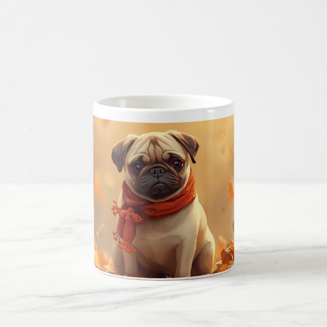  Pumpkin Spice & Pug Vibes Coffee Mug (Center)