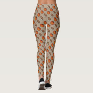 Pumpkin Spice Pumpkins Coffee Latte Tan Leggings
