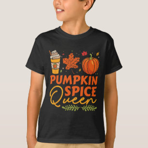 Pumpkin Spice Queen Thanksgiving Autumn Fall T-Shirt