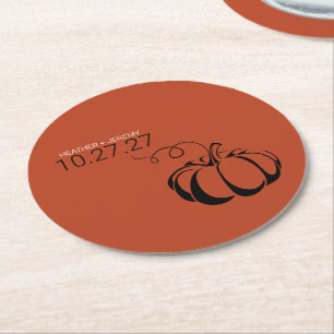 Pumpkin Spice Round Paper Coaster