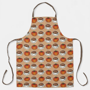 Pumpkin Spice Season Coffee Latte Harvest Pumpkins Apron