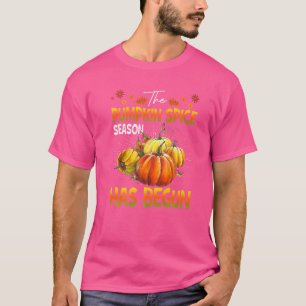 Pumpkin Spice Season Has Begun Cute Fall Autumn T-Shirt