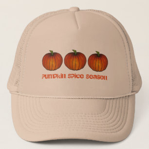 Pumpkin Spice Season Orange Autumn Fall Harvest Trucker Hat