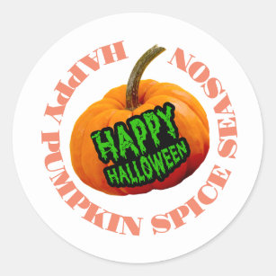  Pumpkin spice season, pumpkin spice         Classic Round Sticker