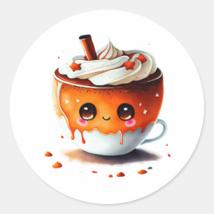 Pumpkin spice season, pumpkin spice Classic Round Sticker