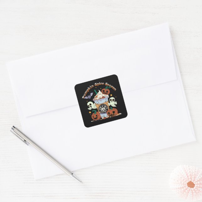 Pumpkin Spice Season Square Sticker (Envelope)