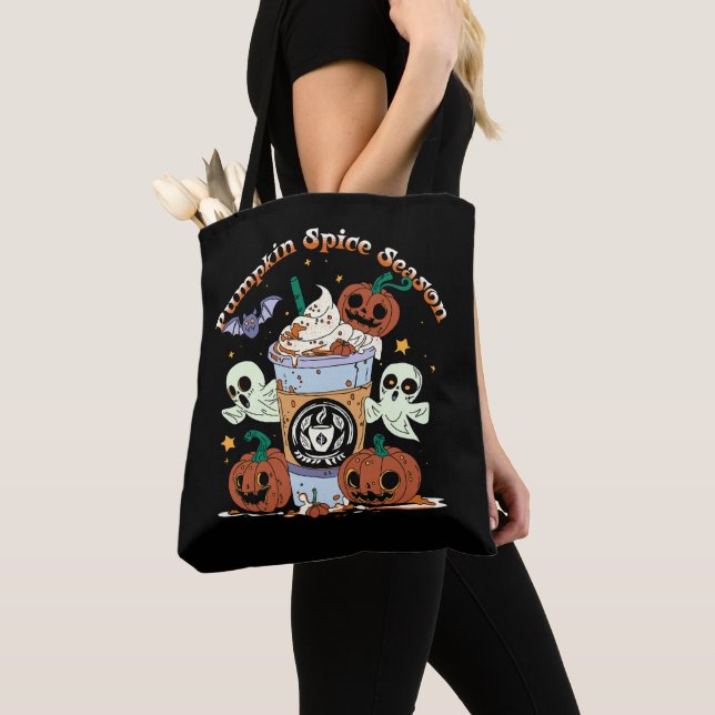 Pumpkin Spice Season Tote Bag (Close Up)