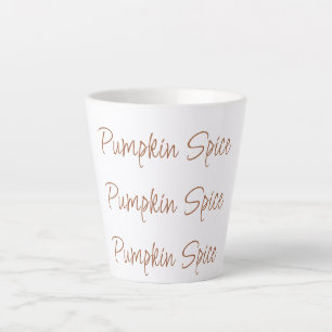 Pumpkin Spice Simple Stylish Latte Mug