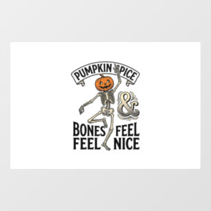 Pumpkin Spice Skeleton Vintage Halloween Dance Shi