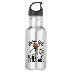 Pumpkin Spice Skeleton Vintage Halloween Dance Shi 532 Ml Water Bottle