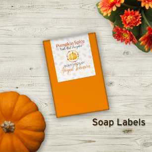 Pumpkin Spice Soap   Artisan Handmade   Homemade Rectangular Sticker