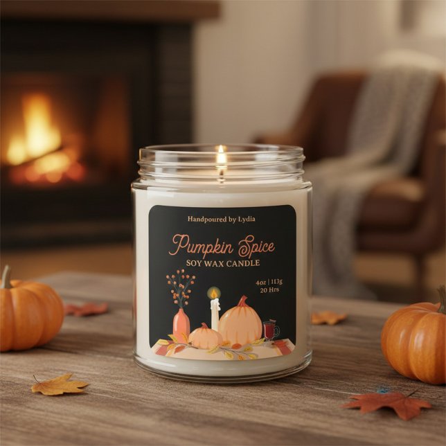 Pumpkin Spice Soy Wax Candle Label (Creator Uploaded)