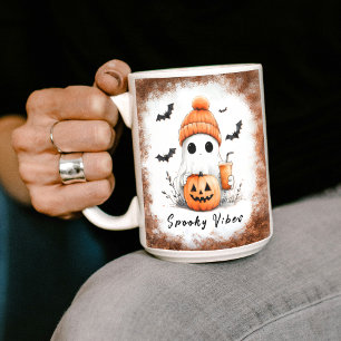 Pumpkin Spice Spooky Vibes Personalised Coffee Mug