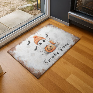 Pumpkin Spice Spooky Vibes Personalised Doormat