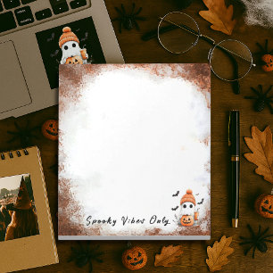 Pumpkin Spice Spooky Vibes Personalized Notepad