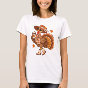 Pumpkin Spice Turkey Shirt, Cute Thanksgiving T-Shirt