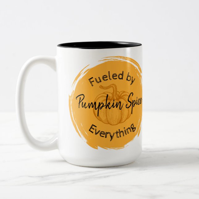 Pumpkin Spice Two-Tone Coffee Mug (Left)