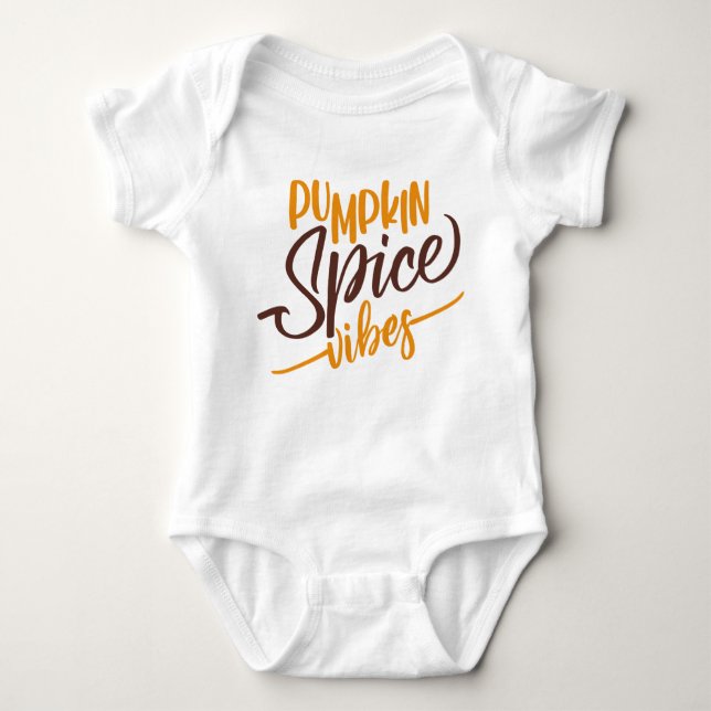 Pumpkin Spice Vibes Baby Bodysuit (Front)