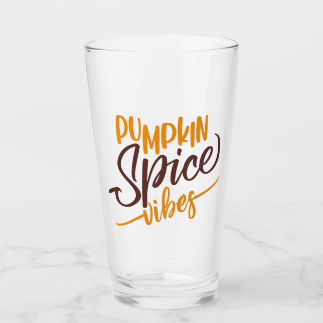 Pumpkin Spice Vibes Glass (Front)