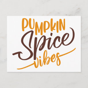 Pumpkin Spice Vibes Postcard