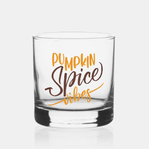Pumpkin Spice Vibes Whiskey Glass