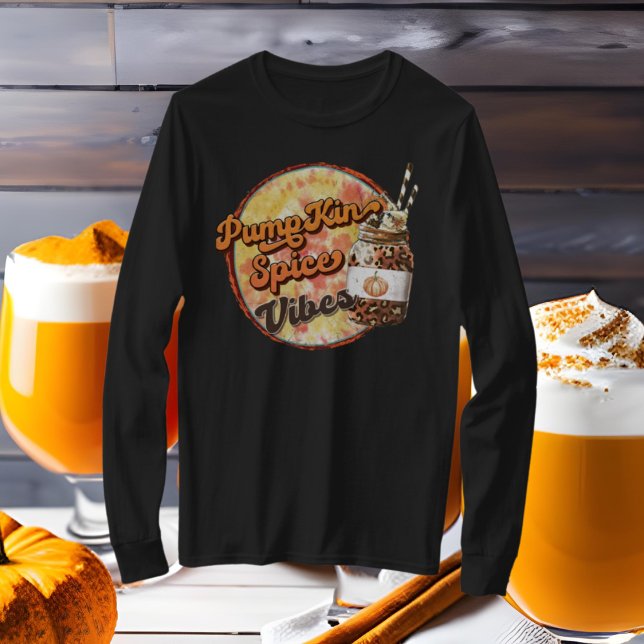 pumpkin spice vibes word art Fall Seasonal T-Shirt (Creator Uploaded)