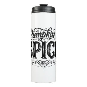 Pumpkin Spice Vintage Coffee Fall Shirt Design_1 Thermal Tumbler