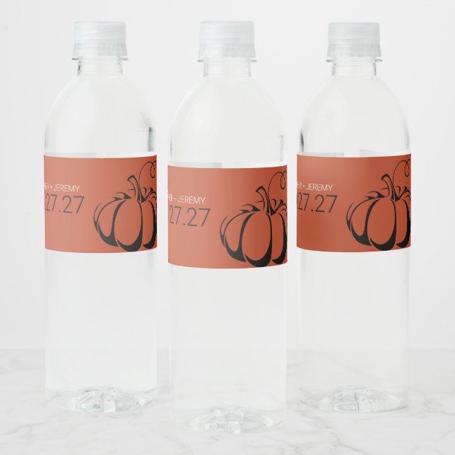 Pumpkin Spice Water Bottle Label (Bottles)