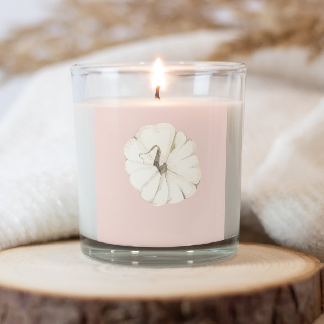 Pumpkin Spice Watercolor Pumpkin| White & Pink Square Sticker (Creator Uploaded)