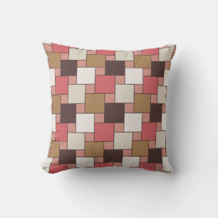 Pumpkin Spice Weave Pattern Cushion