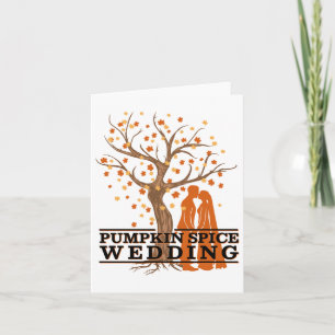 Pumpkin Spice Wedding With Autumn Colours For Brid Card