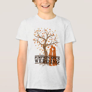 Pumpkin Spice Wedding With Autumn Colours For Brid Tri-Blend Shirt