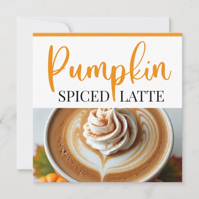 Pumpkin Spiced Latte Recipe Card (Front)