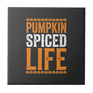 Pumpkin Spiced Life Halloween Typography Design_1 Tile