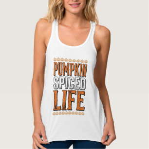 Pumpkin Spiced Life Vintage Halloween Typography D Singlet