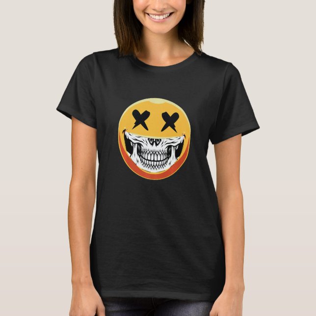Pumpkin Spider With Spider Web Grusel House Forest T-Shirt (Front)