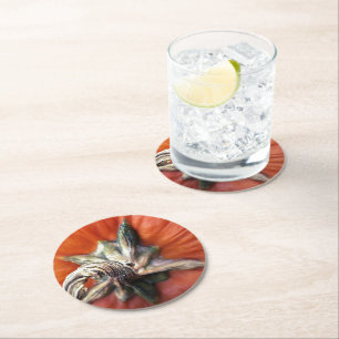 Pumpkin Spiral Paper Coaster