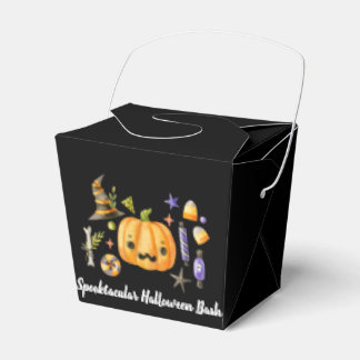 Pumpkin Spooktacular Halloween Bash Party Black Favour Box