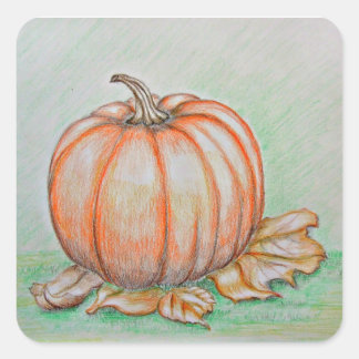 pumpkin square sticker