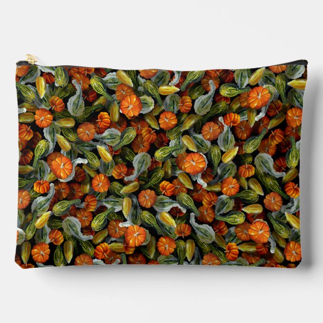 Pumpkin, Squash Autumn Harvest Accessory Bag (Front)