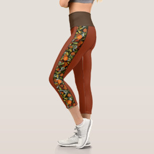 Pumpkin, Squash Autumn Harvest Capri Leggings