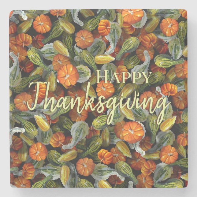 Pumpkin, Squash Autumn Harvest Coasters (Front)