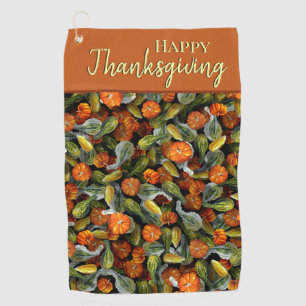 Pumpkin, Squash Autumn Harvest Golf Towel