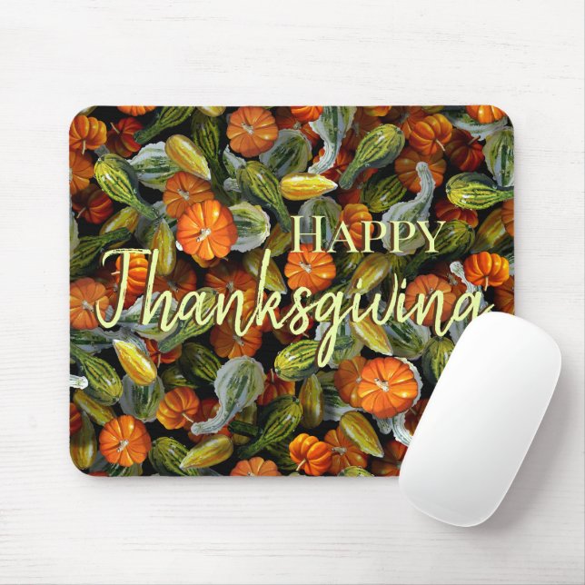 Pumpkin, Squash Autumn Harvest Mouse Pad (With Mouse)