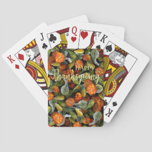 Pumpkin, Squash Autumn Harvest Playing Cards