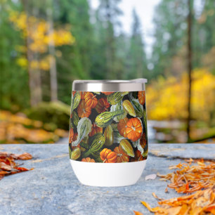 Pumpkin, Squash Autumn Harvest Wine Tumbler
